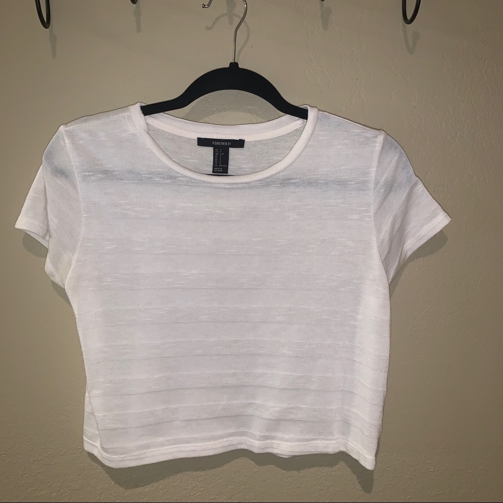 Forever21 Cream Crop Top